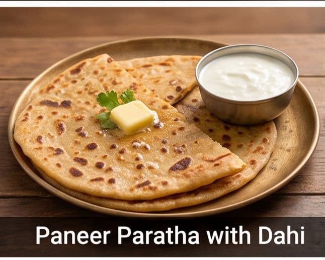 Paneer Paratha with Dahi