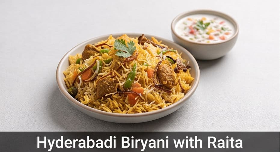 Hyderabadi Biryani with Raita